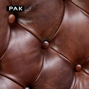 Fabriek Directe Verkoop Klassieke Antieke Meubels Lederen Stoel Chesterfield Vleugelstoel Voor Woonkamer En Sigarenkamer - Product Image 6