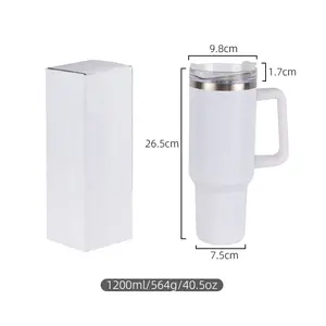 Tumino da viaggio in acciaio inox 40oz tazza termica con manico e coperchio in paglia grande capacità per portabicchieri auto