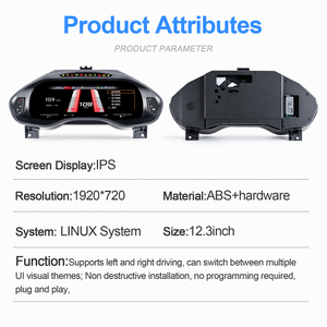 Tableau de bord numérique Navihua pour voiture, système Linux avec Carplay, écran LCD, jauge d'instrument, cockpit pour Audi A8 2011-2017 - Product Image 6