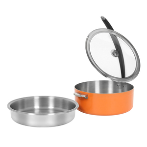 Plat rond à réchaud 3 plis avec couvercle en verre Φ320×H120 Φ360×H100 - Product Image 5