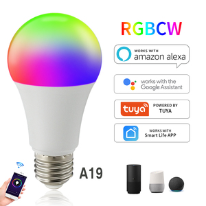 หลอดไฟ LED อัจฉริยะ E27 A19 ฐาน 2.4G WiFi บลูทูธ ควบคุมผ่านแอพ สี RGB ใช้งานร่วมกับ Alexa และ Google Assistant - Product Image 2