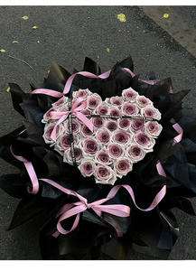 Emballage de fleurs couleur couvercle - Papier Han Su. Matériel d'emballage pour bouquet de fleurs - Papier mat semi-transparent. - Product Image 6