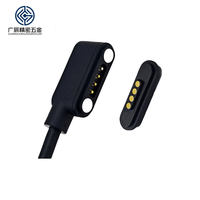 Cable magnético personalizado de fábrica 4P Pogo Pin macho a hembra reloj inteligente conector USB Cable de carga magnético