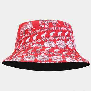 Chapeau Bob Réversible Imprimé Éléphant Tendance pour Hommes et Femmes – Idéal pour l'Été et les Activités de Plein Air - Product Image 4