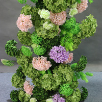 Accessoires de mariage, style forêt, fleurs artificielles en soie, arche de fleurs d'hortensia, toile de fond, arches murales, décoration florale de scène de fête