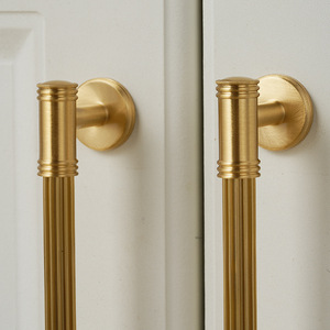 JOYLIFE Minimalist Solid Brass Bar Pull, Single Hole <strong>Handle</strong> for <strong>Flush</strong> Mount on Drawer and Cabinet <strong>Door</strong> - Product Image 4