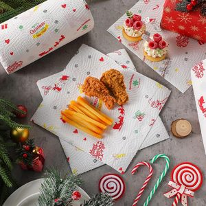 Rouleaux de chiffons microfibres jetables personnalisés pour Noël, pour la maison et la cuisine, rouleaux de serviettes microfibres antibactériennes réutilisables - Product Image 3