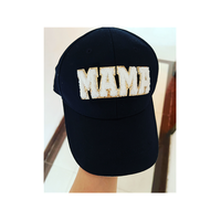 Offre Spéciale MAMA Correctifs Chenille Noir Et Blanc Fer Sur Patch Pour Chapeau