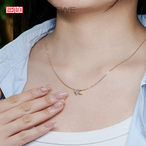 Collar con Letra y Diamante Cultivado en Laboratorio de 1 Quilate, Oro Sólido de 9K/14K/18K, Colgante con Inicial Personalizada, Color DEF, Joyería de Diamantes, Regalo - Product Image 5