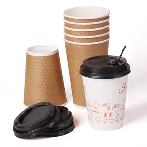 Coffee Cups Disposable Custom Copo Descartavel De Papel Printed Disposable Paper Cup For Coffee To Go