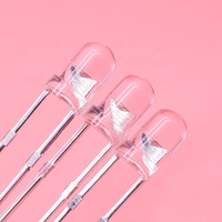 Diode LED ronde 3V-3.4V transparente rouge, blanc, bleu, verte, production d'usine, LED DIP 3mm haute luminosité, LED 3mm