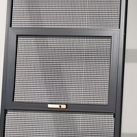 Moustiquaire de fenêtre en acier inoxydable 304 à haute transparence avec cadre noir, moustiquaire de sécurité pour la maison