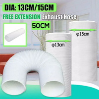 Tuyau de climatiseur haute pression flexible de 5 pouces, tuyau d'évacuation en plastique pour climatiseur portable