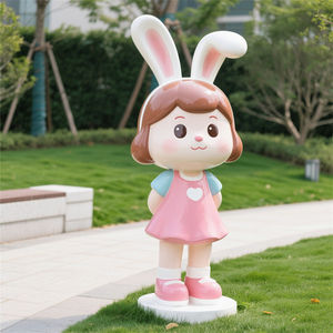 Figurine de lapine mignonne D068 pour jardin, parc, villa, aménagement paysager, centre commercial, ornements décoratifs - Product Image 1