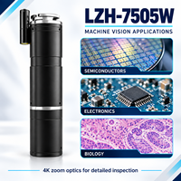 Objectif zoom 4K 0,68x-5,0x, distance de travail 80 mm, capteur 1 pouce, monture C pour inspection industrielle par vision artificielle LZH-7505W