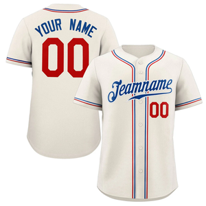 Tontons Factory Custom 100% Polyester Baseball Jerseys Custom Embroidered Logo Sublimation <b>Striped</b> Sportswear Plus Size Option - Product Image 3