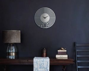 Reloj de pared islámico de Metal silencioso Tawakkul, decoración islámica para el hogar, reloj de pared árabe, relojes cúficos para pared - Product Image 5