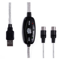 Cable Adaptador USB MIDI para Teclado Musical de PC, Adaptador de Interfaz USB a Teclado MIDI para PC
