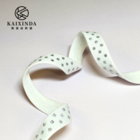 Bande élastique en nylon avec motif à pois argentés, bande élastique jacquard personnalisée pour bretelles de soutien-gorge, accessoires vestimentaires, projets de bricolage