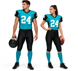 Uniforme de Fútbol Americano Personalizable, Transpirable, de Secado Rápido, con Estampado por Sublimación, Cuello en V, Unisex, Color y Logotipo Personalizados, 100% Poliéster - Product Image 1
