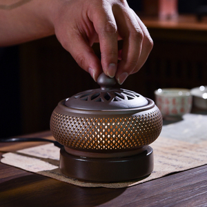 Coffrets cadeaux Brûleur d'encens électrique avec minuterie Encensoir en céramique Brûleur de résine d'encens <span class=keywords><strong>Frank</strong></span>, Brûleur de Bakhoor Lampe à huile essentielle - Product Image 4