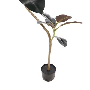 Petites feuilles de <span class=keywords><strong>caoutchouc</strong></span> artificielles en pot de style moderne Banyan <span class=keywords><strong>Ficus</strong></span> Bonsai Plantes pour la décoration - Product Image 4