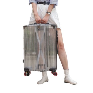 Ultra-lightweight Transparent Suitcase 20 Inch Clear PC Trolley Cabin Luggage with <b>TSA</b> <b>Lock</b> for Travel - Product Image 1