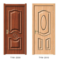 Porte intérieure moderne en PVC et bois avec isolation phonique pour appartement, chambre, hôtel, garantie 1 an, OEM/ODM pris en charge