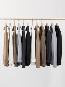 MAKITAPE Polaire double face, col semi-haut, manches longues, décontracté pour homme, imprimé, couleur unie, 100% polyester, anti-boulochage, base - Product Image 3