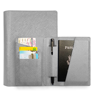 <span class=keywords><strong>Porte</strong></span>-stylo multi-emplacements en cuir PU effet huile, version coréenne, étui <span class=keywords><strong>de</strong></span> passeport tendance, cadeau promotionnel - Product Image 4