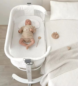 <span class=keywords><strong>Cuna</strong></span> Portátil Moderna <span class=keywords><strong>con</strong></span> Mosquitero y <span class=keywords><strong>Ruedas</strong></span> para Dormitorio, Sala de Estar, Escuela o Exterior, <span class=keywords><strong>Cuna</strong></span> Segura para Dormir Juntos - Product Image 2