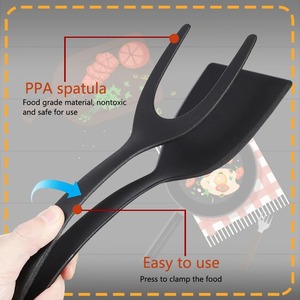 Nueva Espátula 2 en 1 con Pinzas para Voltear Huevos, Espátula de Nylon con Revestimiento Antiadherente para Hacer Panqueques, Pescado, Tostadas Francesas y Omelets - Product Image 3