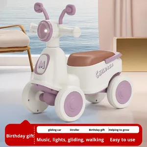 Draisienne en plastique pour enfants Modèle TM-018 pour les âges de 12 à <span class=keywords><strong>18</strong></span> <span class=keywords><strong>mois</strong></span> Sans pédales Grand siège Bébé apprenant à marcher Scooter à quatre roues - Product Image 5