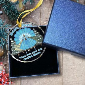 Decorazione Natalizia GOSSBY 'Coppia di Sorelle Migliori Amiche' Bianca 2025, Ornamento 'Non Esistono Mai State Simili Sorelle Devote' da Appendere all'Albero di Natale - Product Image 2