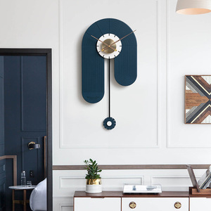 Dynamic Swing Wall <b>Clock</b> Gray Irregular Shape Silent <b>Battery</b> Powered Home Decor Art Piece - Product Image 2