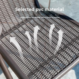 Conjunto de Mesa Plegable Moderna para Exteriores con Sillas de Ratán, <span class=keywords><strong>Sombrilla</strong></span> para Patio, Gimnasio, Hotel, Jardín, <span class=keywords><strong>Terraza</strong></span>, Balcón, Cafetería, Comedor y Ocio - Product Image 5