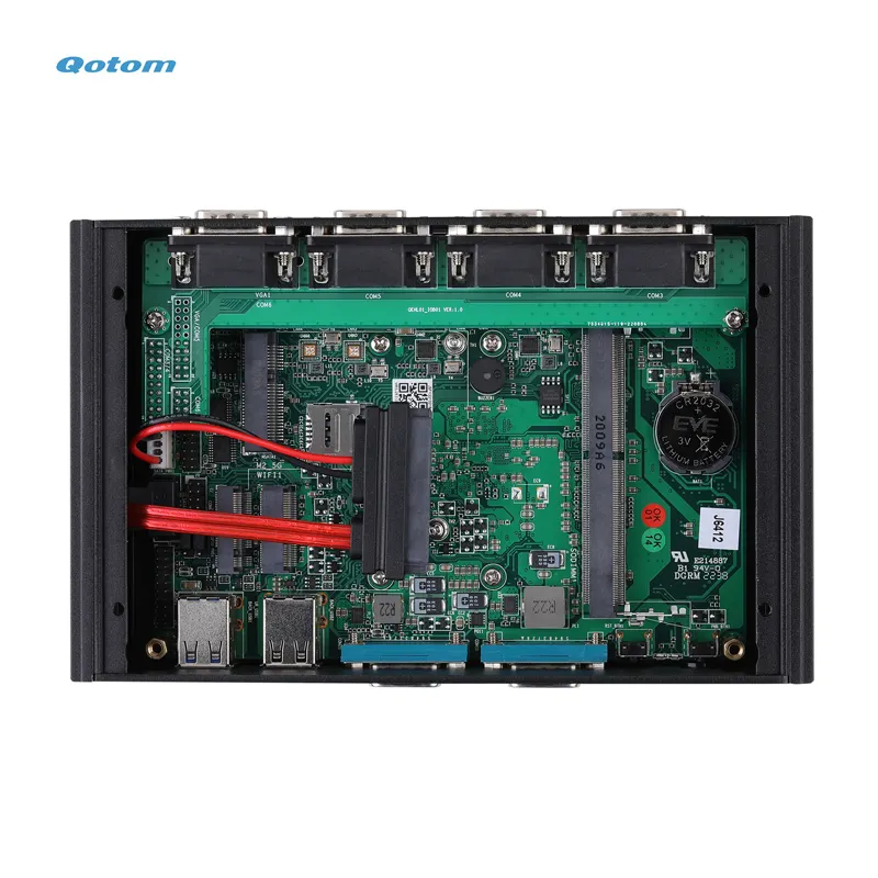 Qotom Celeron J6412 processore Quad core 2.0Ghz 5 porte COM Design Fanless Mini PC Q790X