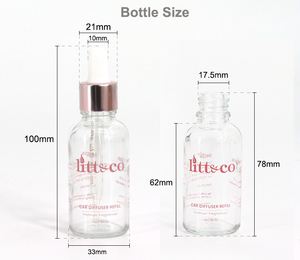 Bottiglia all'ingrosso del contagocce di vetro della spalla rotonda 30ml 50ml 100ml, tubo di vetro trasparente vuoto per profumo e olio essenziale - Product Image 3