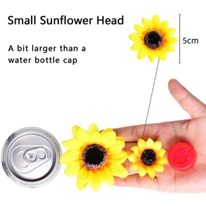 Flor de Tela de <span class=keywords><strong>Girasol</strong></span> Amarillo Rayón para Decoración del Hogar y Bodas o Decoración Artesanal Navideña, Hoteles y Hogar - Product Image 2