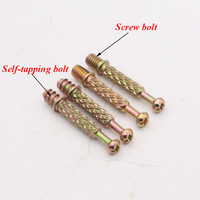 M6 * 40mm connecteur de joint de meuble vis boulon moleté 32/41/43mm attaches de meubles 3 en 1 boulon de verrouillage à came connecter les raccords