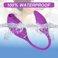 Vibrateur puissant à double aspiration pour femmes, design ergonomique, utilisation mains libres, étanche, avec plusieurs modes de vibration