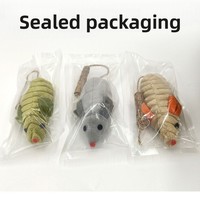 Jouet pour chat : Petite souris en bois et coton-lin, avec herbe à chat et corde élastique, jouet à mâcher en peluche, livré en sac transparent – Idéal pour le dropshipping