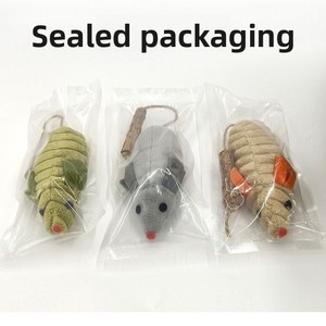 <span class=keywords><strong>Jouet</strong></span> pour chat : Petite souris en bois et coton-lin, avec herbe à chat et corde élastique, <span class=keywords><strong>jouet</strong></span> à mâcher en peluche, livré en sac transparent – Idéal pour le dropshipping - Product Image 4