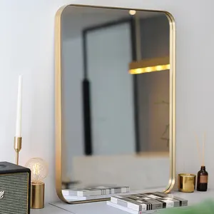 Wholesale Modern Nordic Aluminum Alloy Frame Decorative Square Wall Mirror