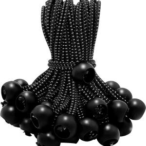 เชือกกระโดดลูกบอลยืดหยุ่นแบบกำหนดเองตัวยึดสีขาวสีดำสำหรับสวนครอบครัวเต็นท์กลางแจ้ง-อุปกรณ์เสริมกระเป๋า DIY - Product Image 2