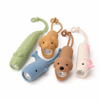 Lampe torche rechargeable en silicone pour enfants avec cordon de suspension, type C