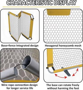 Valla Plegable Portátil para Campo Deportivo de 150*80*80cm, Malla de Nido de Abeja sin Nudos, Barrera para Cancha de Fútbol, para Entrenamiento en Interiores y Exteriores - Product Image 5