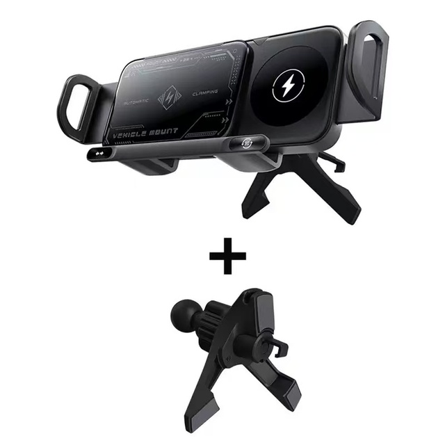 Multifunctional Wireless Charger Tablet Holder Car Mount for iPad Pro Air Samsung Galaxy Cell Phone Wireless CarSensor Foldabla