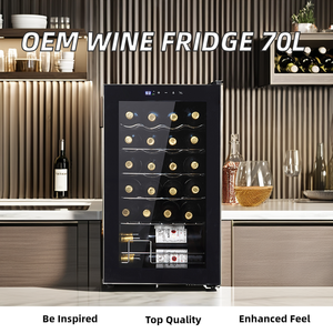 Compresor de refrigeración directa para nevera de vino con luz LED electrónica OEM 70L al por mayor para refrigeradores de bebidas y vino domésticos - Product Image 2