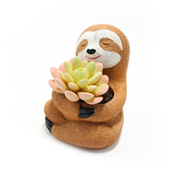 Pots de fleurs paresseux mignons petits Pots de plantes en résine plantes succulentes animaux jardinières Cactus plantes Pots d'intérieur jardinières décoration de la maison